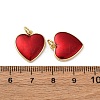 Brass Enamel Pendants KK-S525-11G-B-3