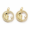 Brass Micro Pave Cubic Zirconia Pendants ZIRC-T014-025-NF-1