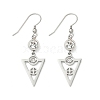 304 Stainless Steel Triangle Dangle Earrings Hand Polished EJEW-Z129-20P-4