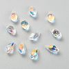 Transparent Electroplate Glass Beads EGLA-WH0001-15B-1