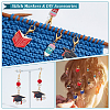 Graduation Theme Alloy Enamel Book & Pencil & Doctoral Cap Pendant Locking Stitch Markers HJEW-AB00078-4