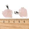 Natural Rose Quartz Pendants G-B127-16P-01-3