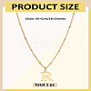 1Pc Brass Chain & 304 Stainless Steel Letter Pendant Necklaces NJEW-LP0001-35R-G-2