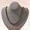 304 Stainless Steel Wheat Chain Necklaces for Women Men NJEW-A033-03B-AS-1