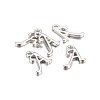 Platinum Plated Alloy Letter Pendants PALLOY-J718-01P-3