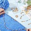 SUNNYCLUE 6Pcs Alloy Enamel Rainbow Charm Knitting Row Counter Chains HJEW-SC0001-51-3