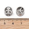 Hollowed 304 Stainless Steel European Beads STAS-M112-01P-2