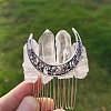 Electroplated Natural Quartz Crystal Hair Combs PW-WGCA24B-01-1