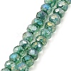 Spray Painted Imitation Jade Glass Beads Strands GLAA-P058-01A-05-1