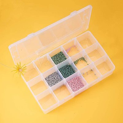 Rectangle Plastic Bead Storage Containers CON-PH0002-05-1