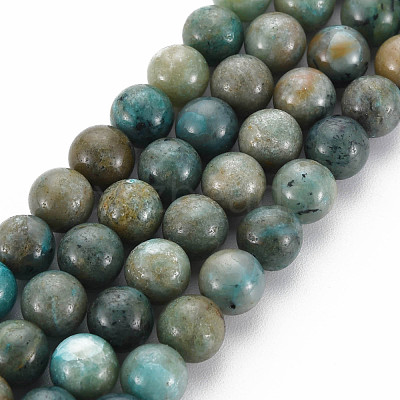 Natural Chrysocolla Beads Strands G-S376-004A-1