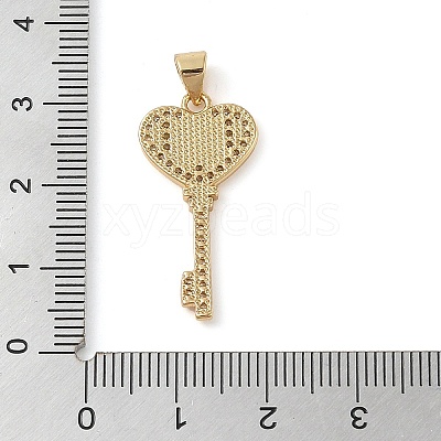 Brass Micro Pave Clear Cubic Zirconia Pendants KK-I712-58G-01-1