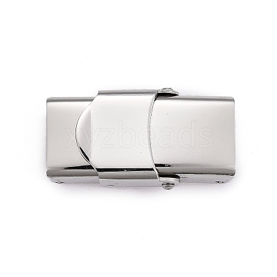 Tarnish Resistant Smooth Surface 201 Stainless Steel Watch Band Clasps STAS-R063-61-1