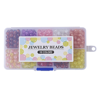 Transparent Crackle Glass Beads CCG-X0008-02-4mm-1