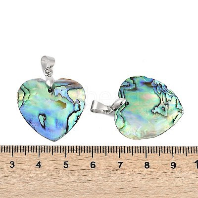 Natural Abalone Shell/Paua Shell Pendants X-SSHEL-M024-01-1