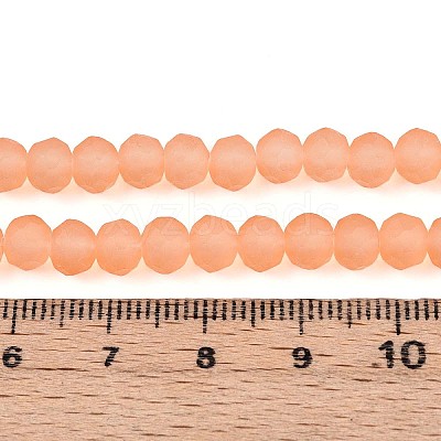 Baking Paint Frosted Glass Beads Strands FGLA-N003-6mm-06-1