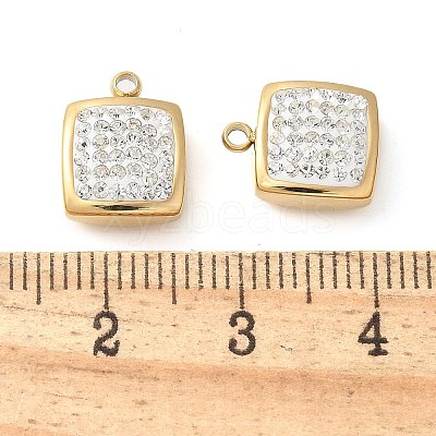 Polymer Clay Rhinestone Charms STAS-Q345-30G-1