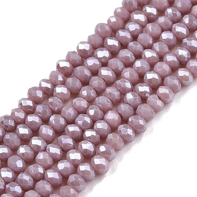 Electroplate Glass Beads Strands EGLA-A044-P1mm-A13-1