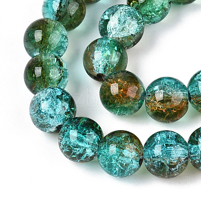 Crackle Glass Beads Strands CCG-C002-8mm-06-1