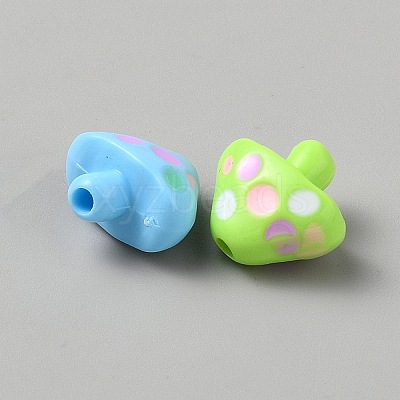 Opaque Acrylic Beads MACR-WH20003-24A-1