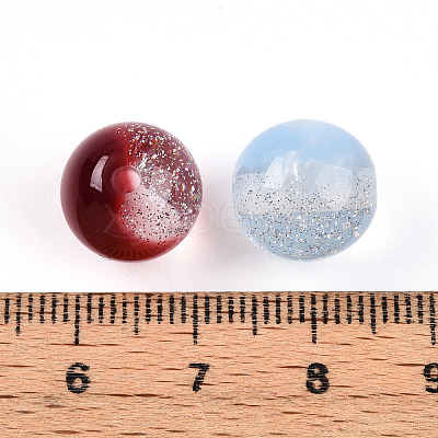 Two Tone Transparent Resin Beads X1-RESI-N042-12mm-07-1