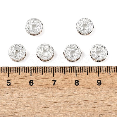 Brass Grade A Rhinestone Spacer Beads RB-A014-Z8mm-14S-1