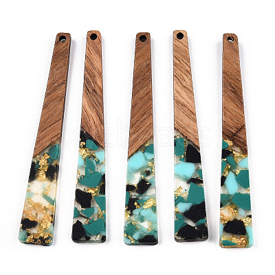 Translucent Resin & Walnut Wood Big Pendants RESI-TAC0017-46-D01-1