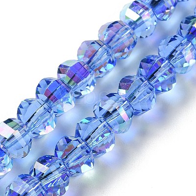 Transparent Electroplate Glass Beads Strands X-GLAA-Q099-C01-11-1-1