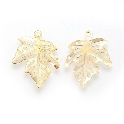 Autumn Theme Iron Filigree Pendants X-IFIN-F158-41G-1