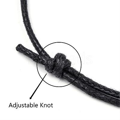 Waxed Cord Bracelet Making AJEW-JB00013-02-1