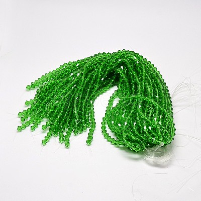 Imitate Austrian Crystal Bicone Glass Beads Strands X-GLAA-F029-6x6mm-03-1