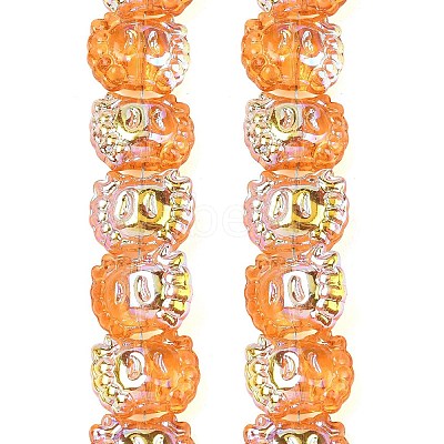 Electroplate Baking Paint Transparent Glass Beads Strands GL-CBA17FF-01B-1