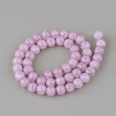 Synthetic Crackle Quartz Beads Strands X-GLAA-S134-8mm-14-1