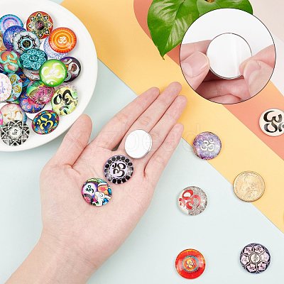Glass Cabochons GGLA-R040-25mm-03-1