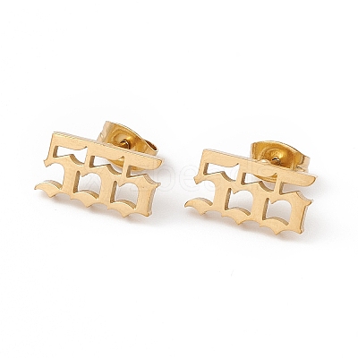 Number Earrings X-EJEW-F286-01E-G-1