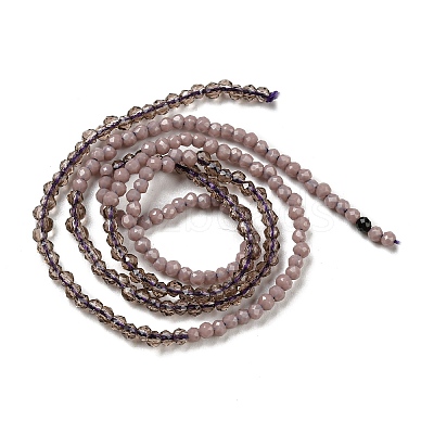 Transparent Gradient Color Glass Beads Strands GLAA-H021-01A-34-1