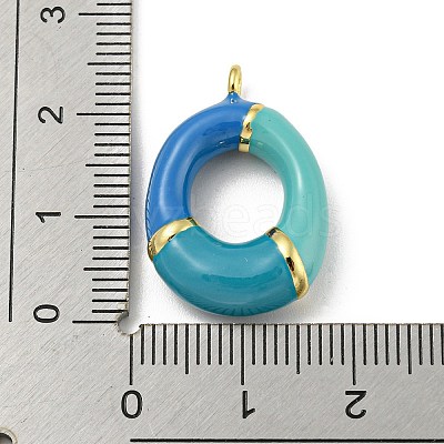 Brass Enamel Pendants KK-E093-03G-O-1