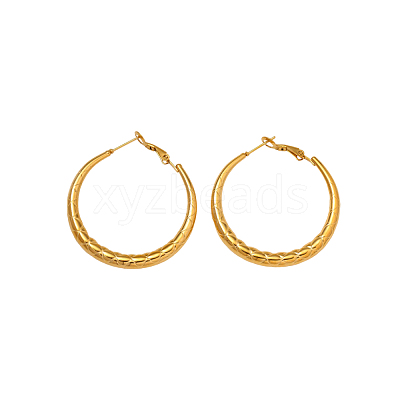 304 Stainless Steel Hoop Earrings STAS-OY015-79G-1