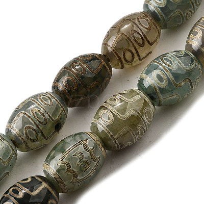 Tibetan Style dZi Beads Strands G-S389-A03-1