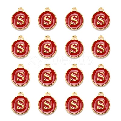 Golden Plated Alloy Enamel Charms X-ENAM-S118-03S-1