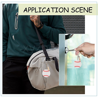 DIY Sports Ball Acrylic Pendant Keychain Making Kits DIY-SP0001-44A-1