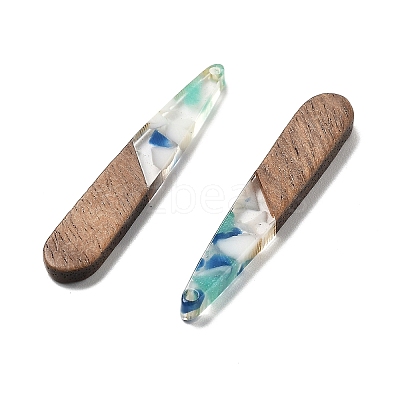 Resin and Walnut Pendants FIND-R051-08G-1