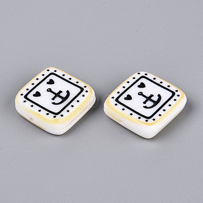 Printed Opaque Resin Beads RESI-N043-10B-1