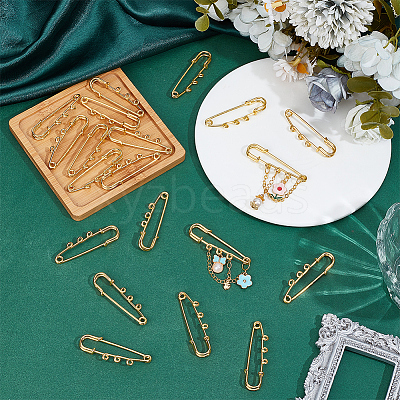 20Pcs Steel Heavy Duty Safety Pin Brooch Pins FIND-SC0022-10-1