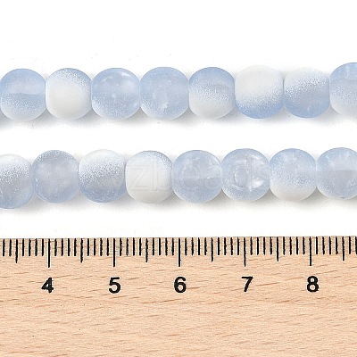 Frosted Crackle Glass Beads X1-GLAA-U001-6mm-M14-1