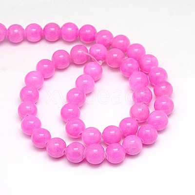 Natural Yellow Jade Beads Strands G-G598-6mm-YXS-30-1