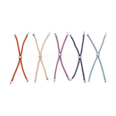 Adjustable Nylon Cord Slider Bracelet Making MAK-F026-A-P-1