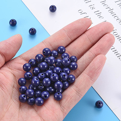Opaque Acrylic Beads X-MACR-S370-C8mm-A19-1