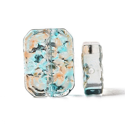 Transparent Spray Painted Glass Beads GLAA-I050-08I-1