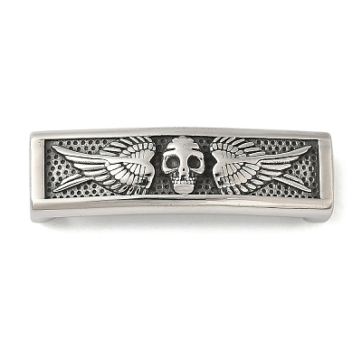 304 Stainless Steel Wing Skull Connector Charms STAS-Z147-11AS-02-1
